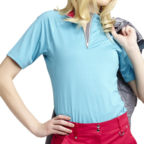 GG Blue Women's Short Sleeve Polo Miriam
