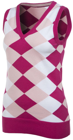 AUR Argyle Pink / White Vest