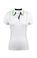 Tail Short Sleeve White Snap Placket Polo